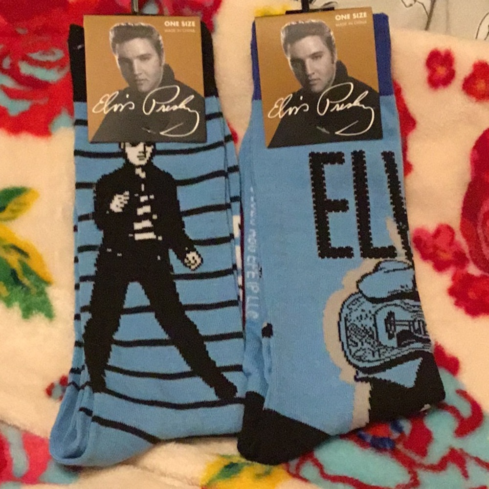 Elvis Presley Themed Socks Size 7-12 New bundle